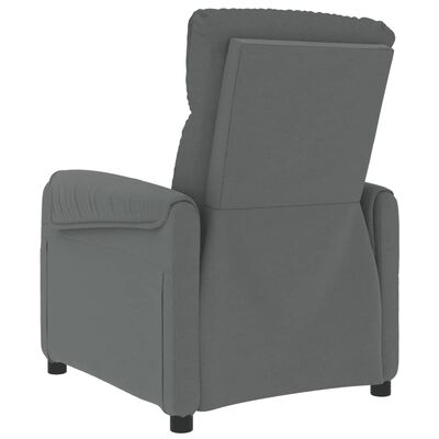 vidaXL Sillón de masaje elevable tela gris oscuro