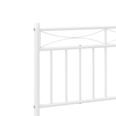 vidaXL Estructura cama sin colchón con cabecero metal blanco 107x203cm