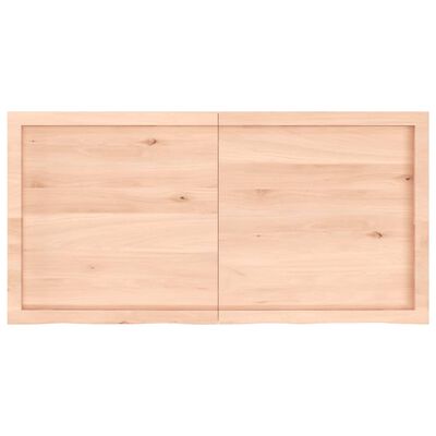 vidaXL Tablero de mesa madera maciza roble sin tratar 120x60x(2-6) cm