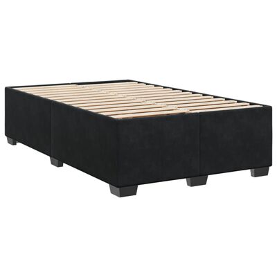 vidaXL Cama box spring con colchón terciopelo negro 120x190 cm