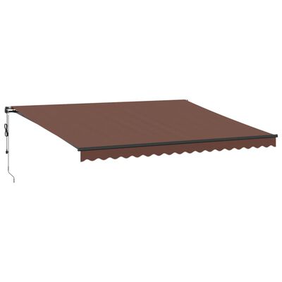 vidaXL Toldo retráctil automático marrón 450x300 cm