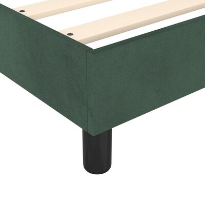 vidaXL Cama box spring con colchón terciopelo verde oscuro 120x200 cm