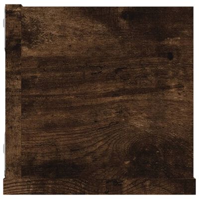 vidaXL Estante de pared para CD madera color roble ahumado 100x18x18cm