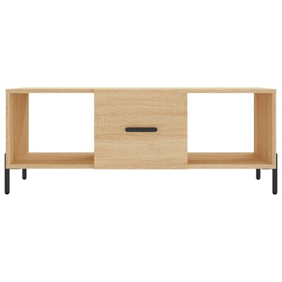 vidaXL Mesa de centro madera contrachapada roble Sonoma 102x50x40 cm