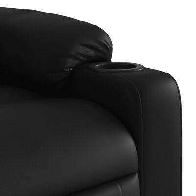 vidaXL Sillón de masaje reclinable eléctrico cuero sintético negro