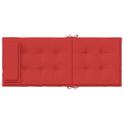 vidaXL Cojines de silla con respaldo alto 4 uds tela Oxford rojo