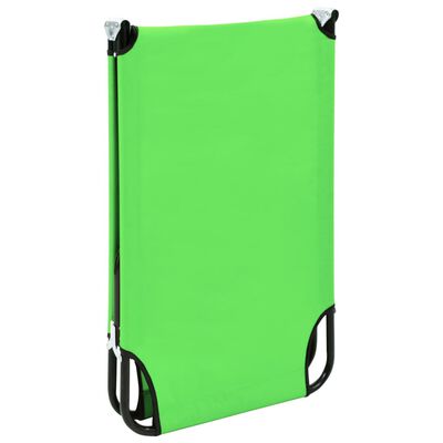 vidaXL Tumbona plegable de acero verde