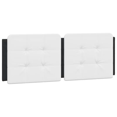 vidaXL Estructura cama cabecero cuero sintético negro blanco 120x200cm