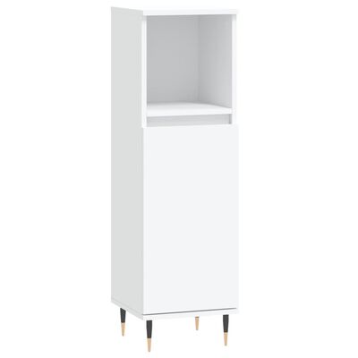 vidaXL Juego de muebles de baño 3 pzas madera contrachapada blanco