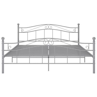 vidaXL Estructura de cama sin colchón metal gris 140x200 cm