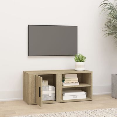 vidaXL Mueble para TV madera contrachapada roble Sonoma 80x31,5x36 cm