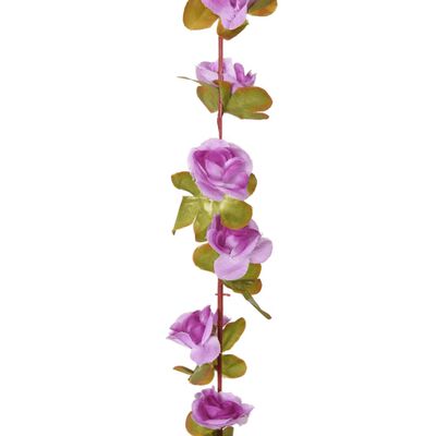 vidaXL Guirnaldas de flores de Navidad 6 uds morado claro 250 cm