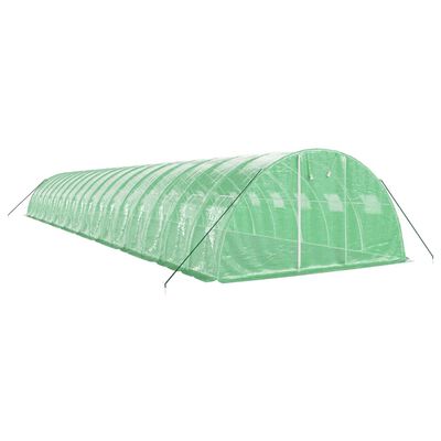 vidaXL Invernadero con estructura de acero verde 72 m² 18x4x2 m