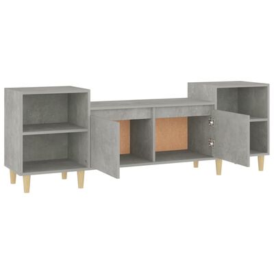 vidaXL Mueble para TV madera contrachapada gris hormigón 160x35x55 cm