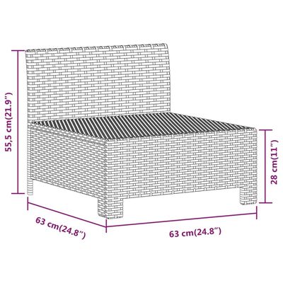 vidaXL Set de muebles de jardín 5 pzas y cojines ratán sintético gris