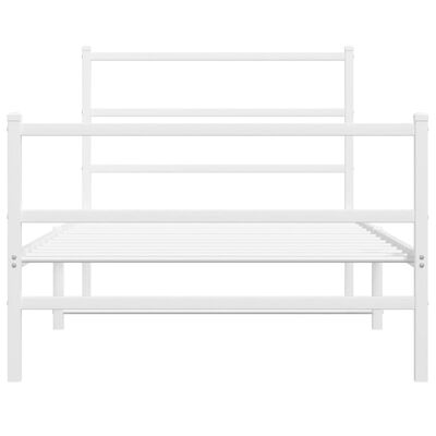 vidaXL Estructura cama sin colchón con estribo metal blanco 100x200 cm