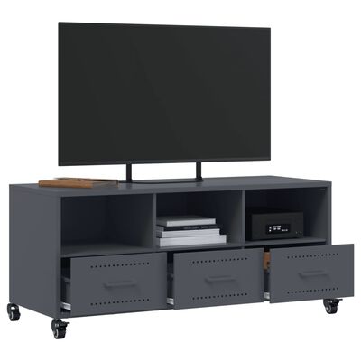 vidaXL Mueble de TV acero gris antracita 100,5x39x43,5 cm