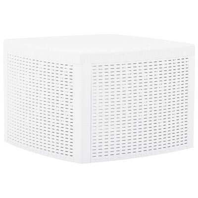 vidaXL Mesa auxiliar de plástico blanco 54x54x36,5 cm