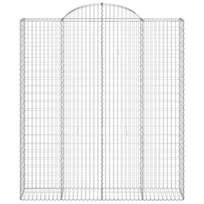 vidaXL Cestas de gaviones 14 uds forma de arco hierro 200x50x220/240cm