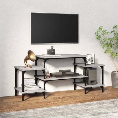 vidaXL Mueble para TV madera contrachapada gris Sonoma 117x35x52 cm