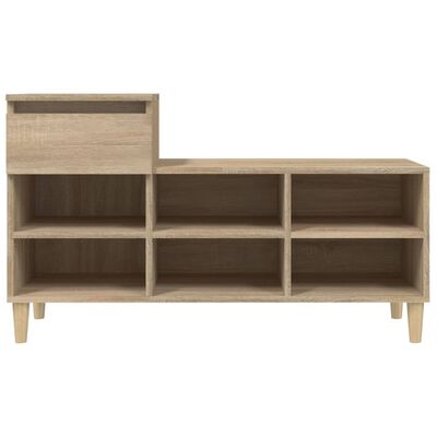 vidaXL Mueble zapatero madera contrachapada roble Sonoma 102x36x60 cm