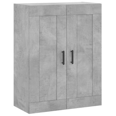 vidaXL Aparador alto madera contrachapada gris hormigón 69,5x34x180 cm