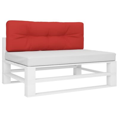 vidaXL Cojín para sofá de palets de tela rojo 120x40x12 cm