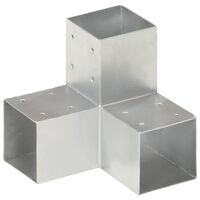 vidaXL Conectores de postes en forma de Y metal galvanizado 91x91 mm