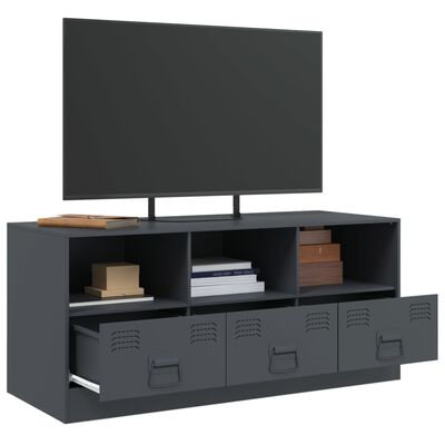 vidaXL Mueble para TV de acero gris antracita 99x39x44 cm