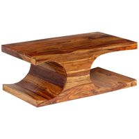 vidaXL Mesa de centro de madera maciza sheesham 90x50x35 cm