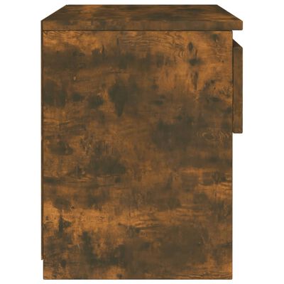 vidaXL Mesita de noche madera contrachapada roble ahumado 40x30x39cm