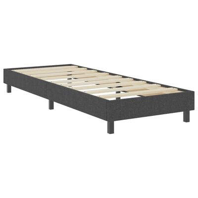 vidaXL Cama box spring tela gris oscuro 80x200 cm