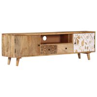 vidaXL Mueble de TV de madera maciza de mango 140x30x40 cm