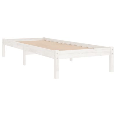 vidaXL Estructura de cama madera maciza de pino blanco 100x200 cm