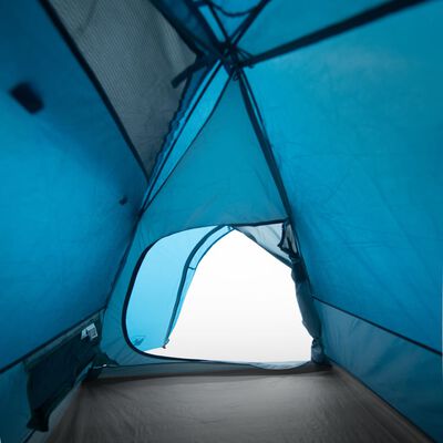 vidaXL Tienda de campaña iglú para 3 personas impermeable azul