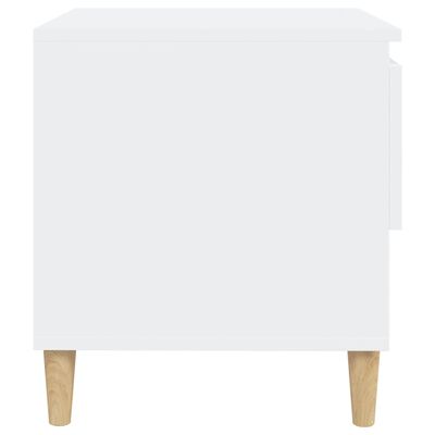 vidaXL Mesitas de noche 2 uds madera contrachapada blanco 50x46x50 cm