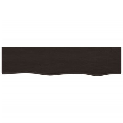 vidaXL Estante de pared madera roble tratada marrón oscuro 80x20x6 cm