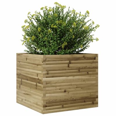 vidaXL Jardinera madera de pino impregnada 80x80x68,5 cm