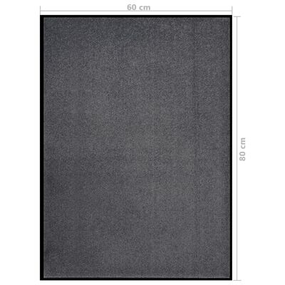 vidaXL Felpudo de rayas gris antracita 60x80 cm