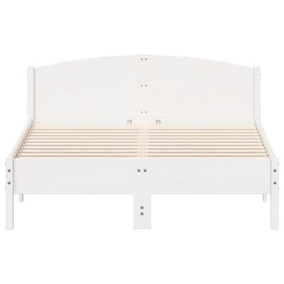 vidaXL Estructura de cama sin colchón madera de pino blanca 140x190 cm