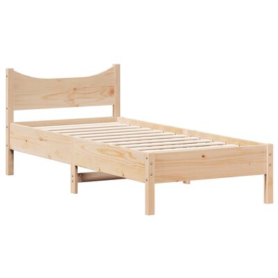 vidaXL Estructura de cama sin colchón madera maciza de pino 100x200 cm