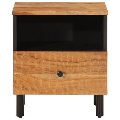 vidaXL Mesita de noche de madera maciza de acacia 40x33x46 cm