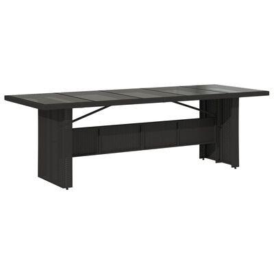 vidaXL Set de comedor de jardín 9 pzas y cojines ratán sintético negro