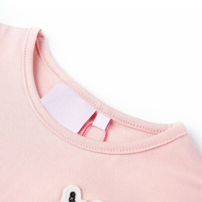 Camiseta infantil rosa claro 92