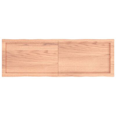 vidaXL Tablero mesa madera tratada borde natural marrón 120x40x(2-4)cm