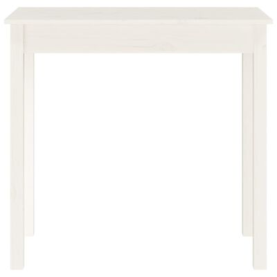 vidaXL Mesa consola de madera maciza de pino blanco 80x40x75 cm