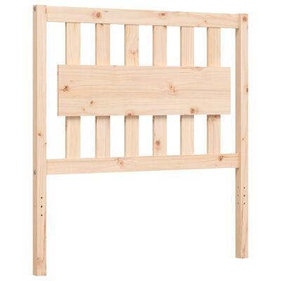 vidaXL Estructura de cama con cabecero madera maciza 90x200 cm