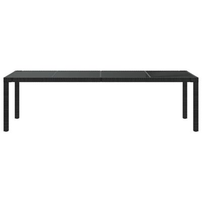 vidaXL Set comedor de jardín 9 piezas y cojines ratán sintético negro