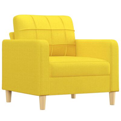 vidaXL Sillón de tela amarillo claro 60 cm