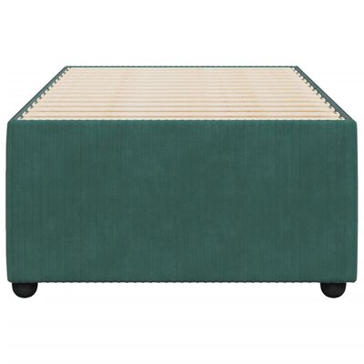 vidaXL Estructura de cama sin colchón terciopelo verde oscuro 80x200cm